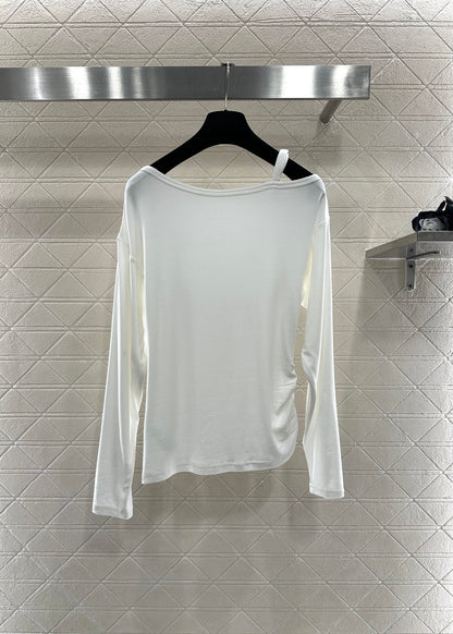 Single shoulder strap top