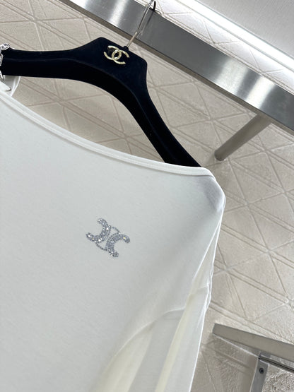 Single shoulder strap top