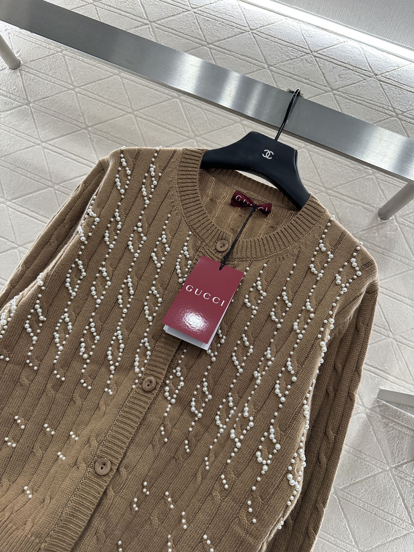 Pearl knitted cardigan