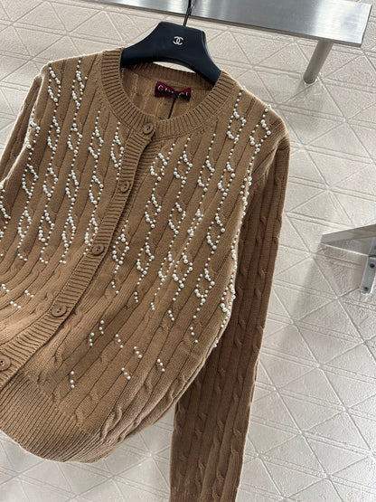 Pearl knitted cardigan
