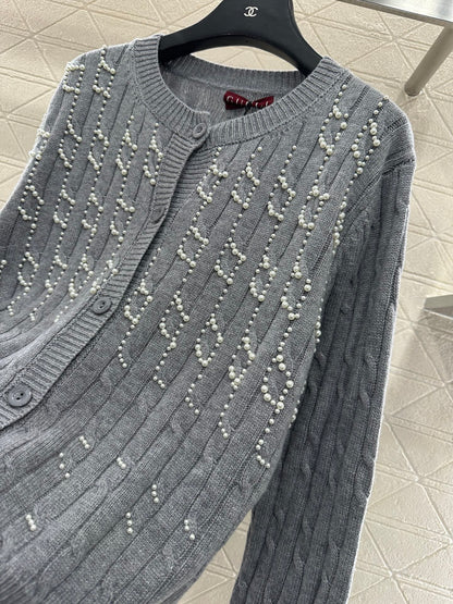 Pearl knitted cardigan