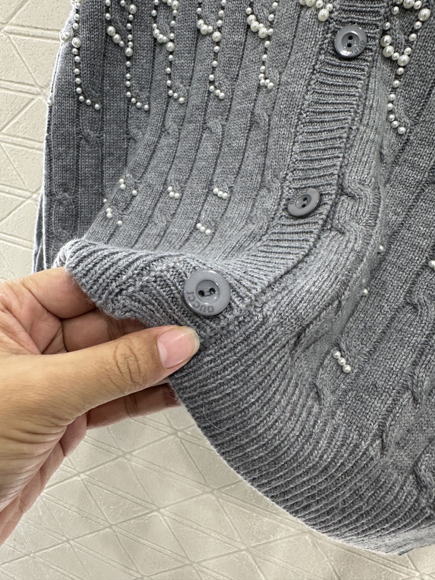 Pearl knitted cardigan