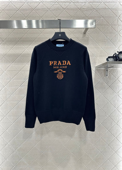 Logo loose pullover sweater