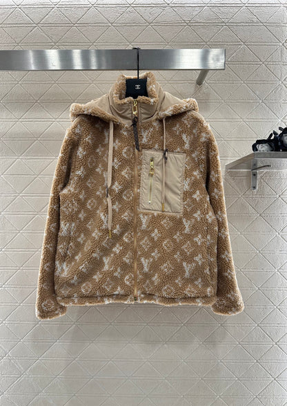 Hooded Teddy Lamb Coat