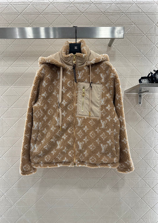 Hooded Teddy Lamb Coat