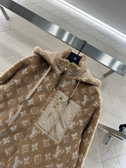 Hooded Teddy Lamb Coat