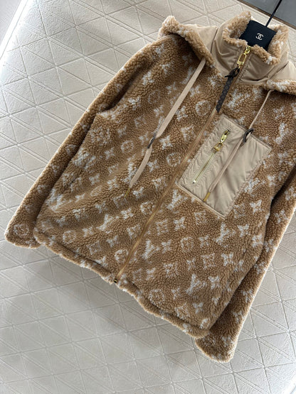 Hooded Teddy Lamb Coat