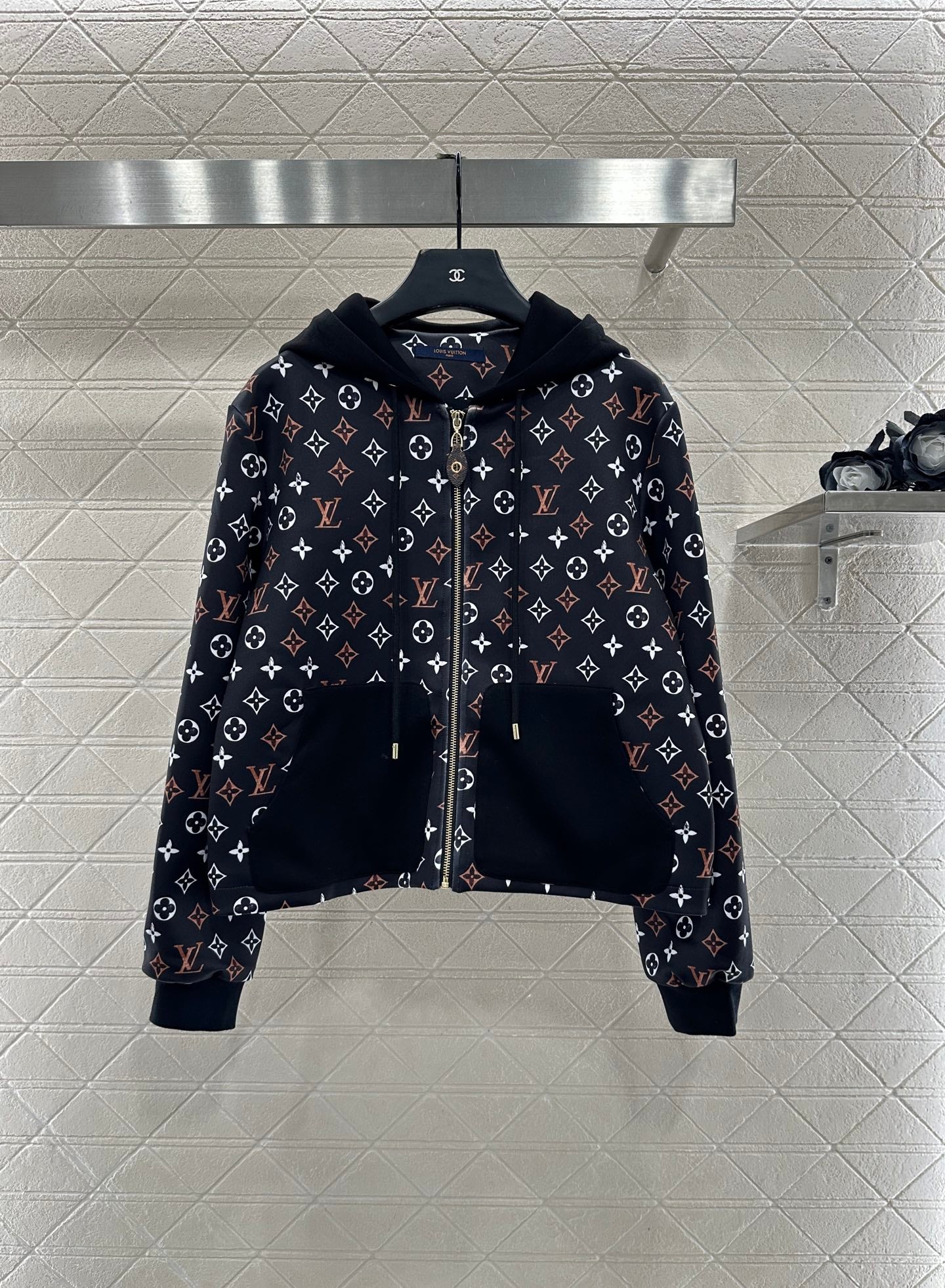 Printed hooded jacket
