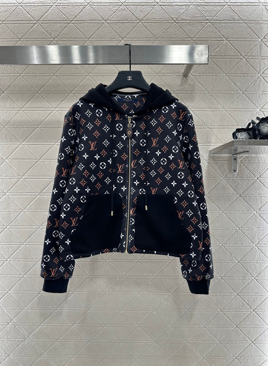 Printed hooded jacket
