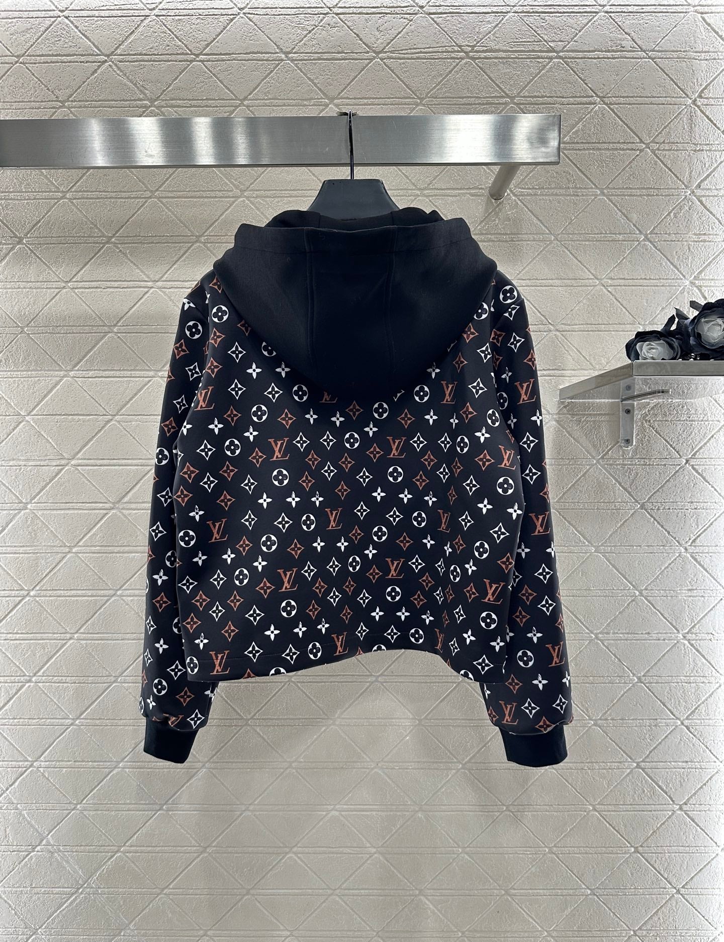 Printed hooded jacket