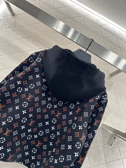 Printed hooded jacket