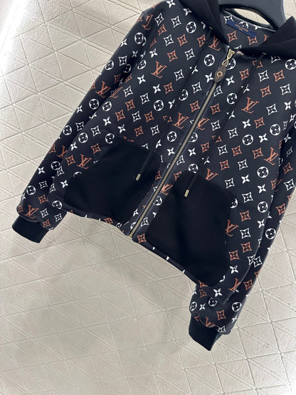 Printed hooded jacket