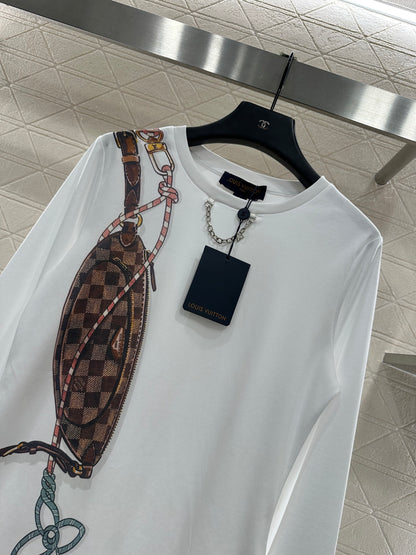 Chain printed long sleeved shirt