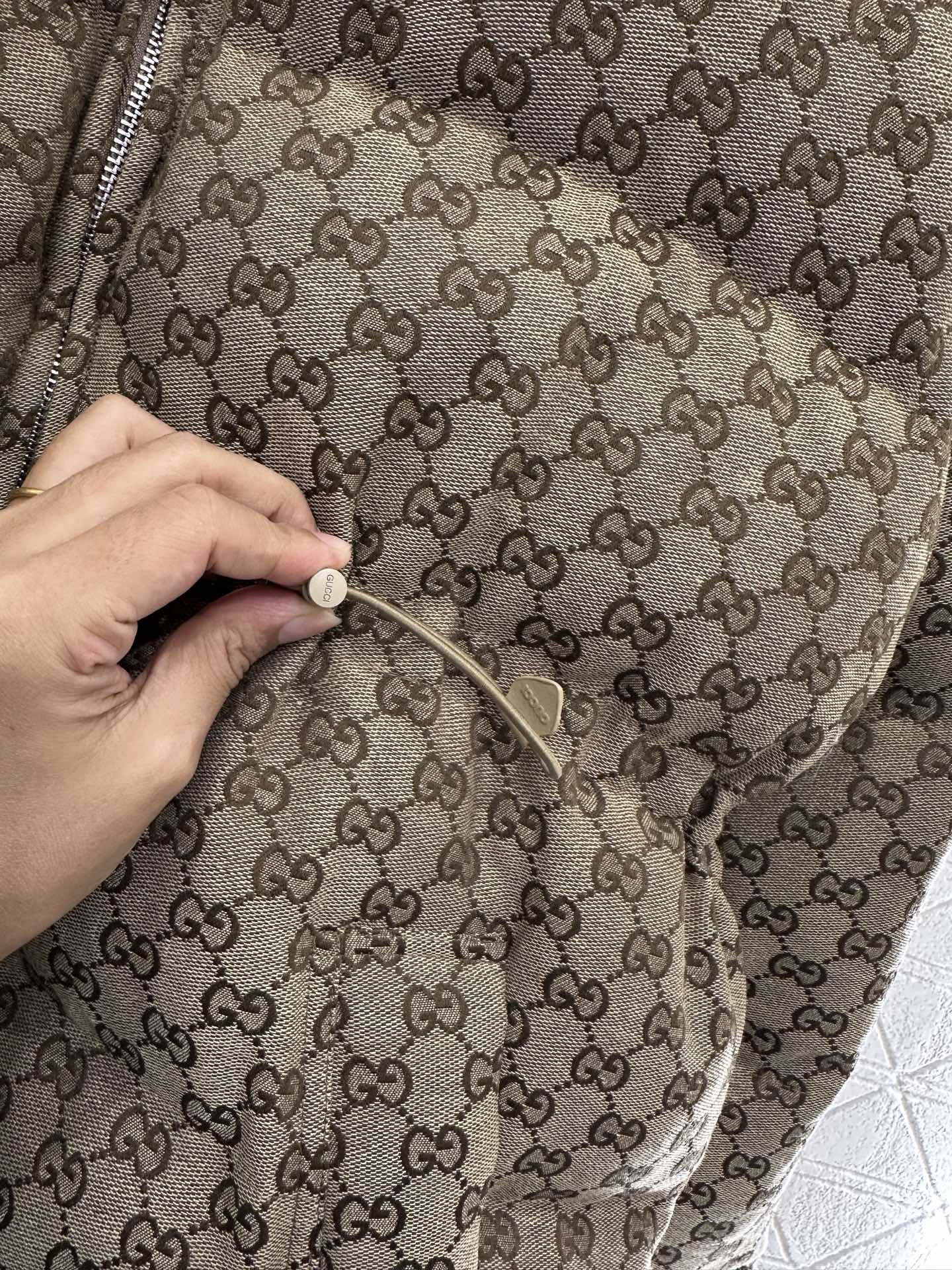 Jacquard mid length down jacket