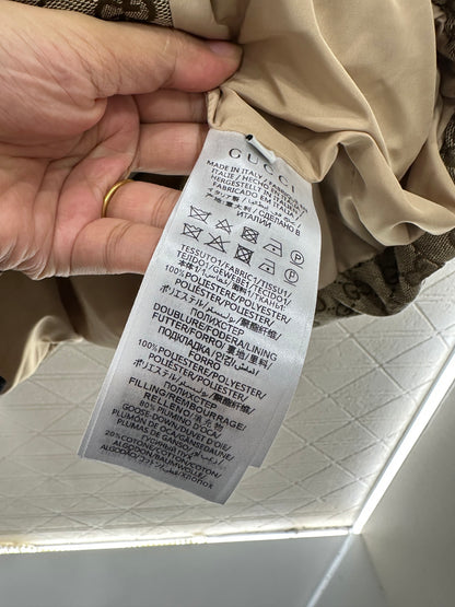 Jacquard mid length down jacket