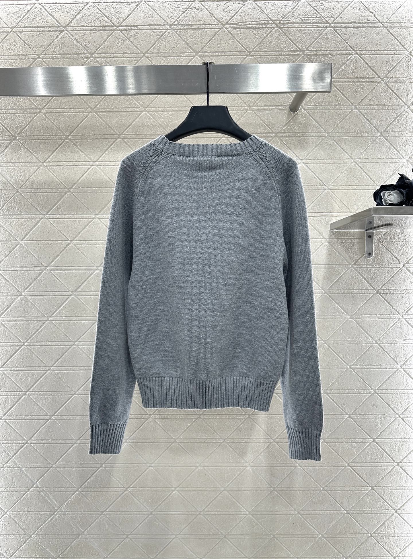 Embroidered crochet sweater