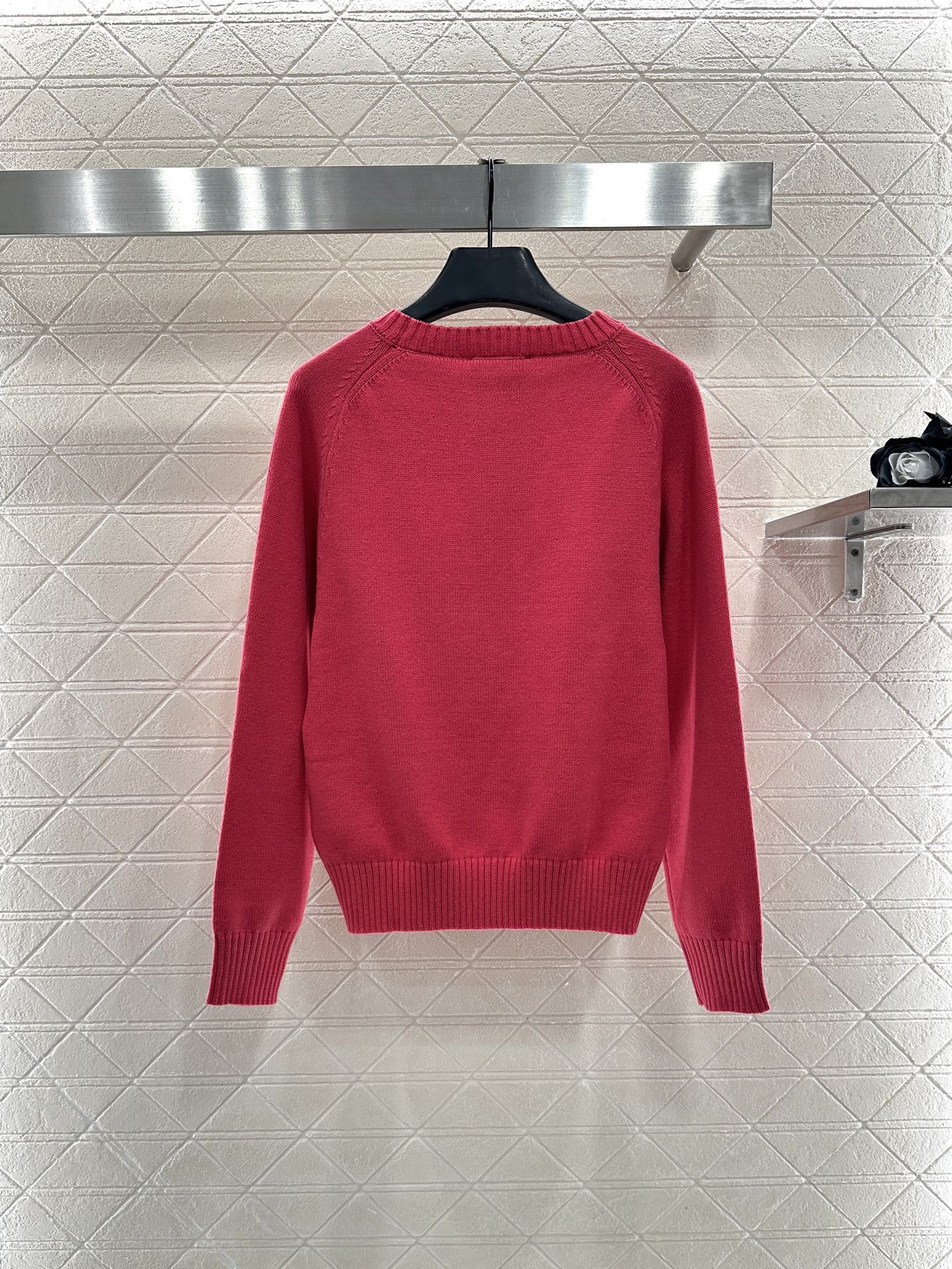 Embroidered crochet sweater