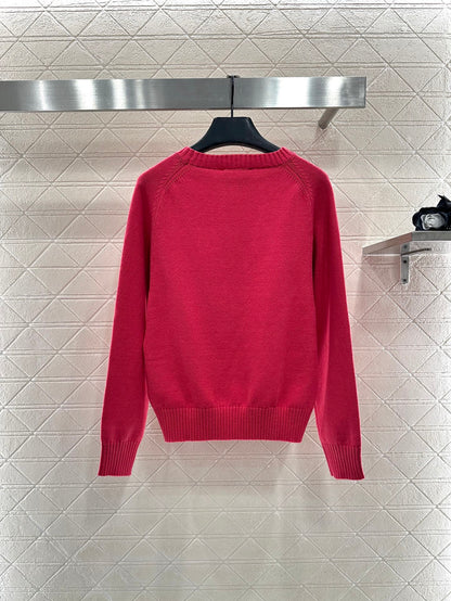 Embroidered crochet sweater