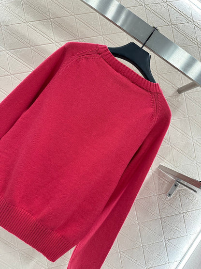 Embroidered crochet sweater