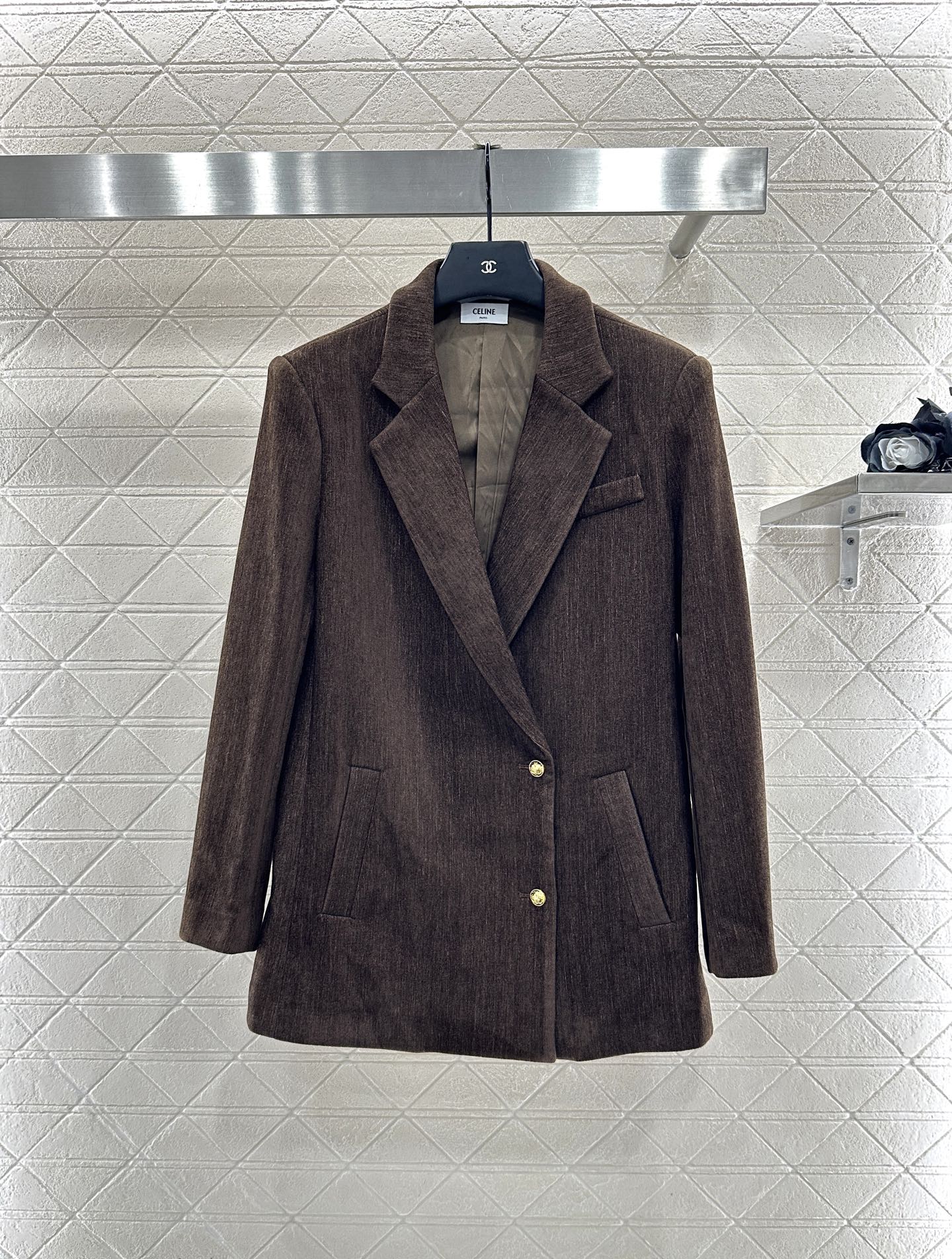 Collar suit waist chain pleated short skirt set