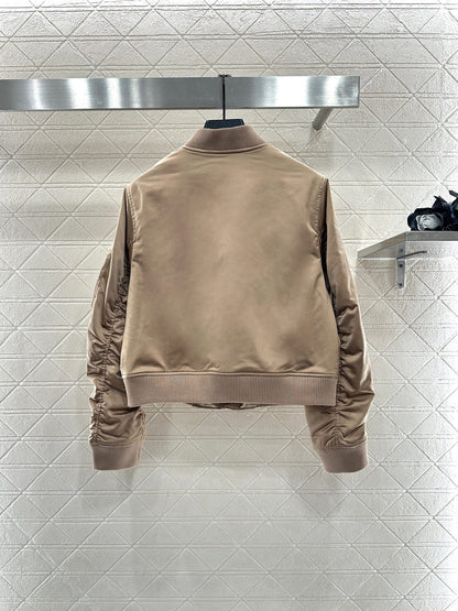 Zipper deconstruction cotton jacket