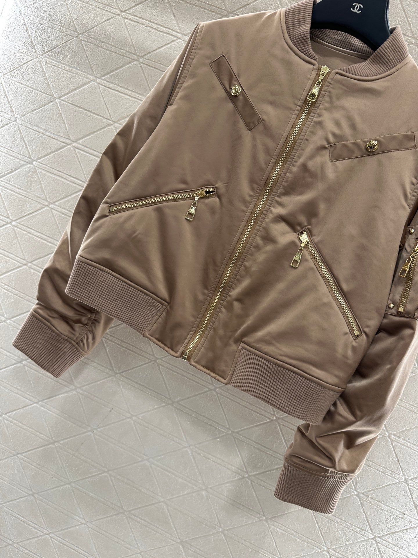 Zipper deconstruction cotton jacket