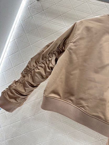 Zipper deconstruction cotton jacket