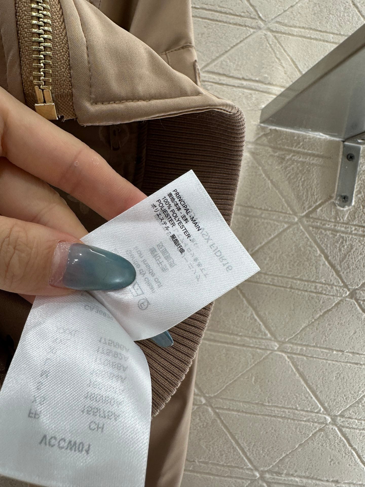 Zipper deconstruction cotton jacket