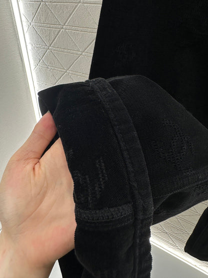 Belt jacquard denim pants