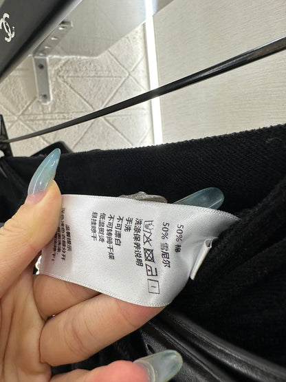 Belt jacquard denim pants