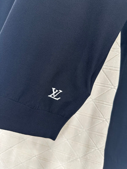 High neck chain knitted pullover sweater