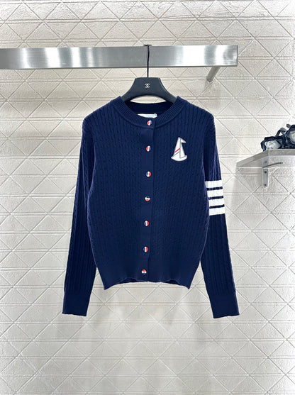 Fried Dough Twists Horizontal Bar Cardigan