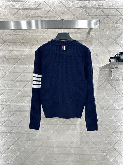 Fried Dough Twists Horizontal Bar Cardigan