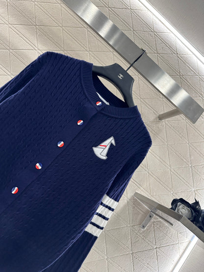 Fried Dough Twists Horizontal Bar Cardigan