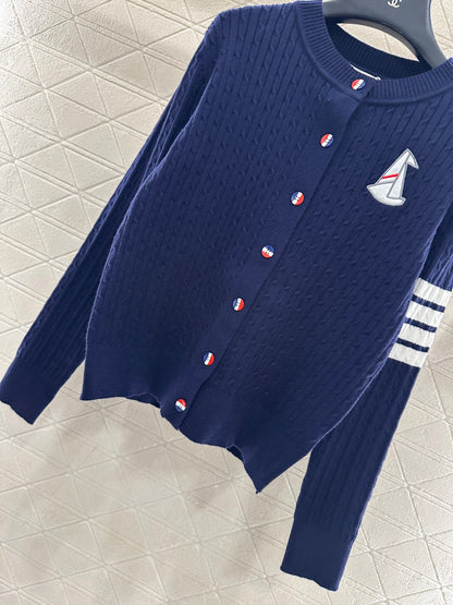 Fried Dough Twists Horizontal Bar Cardigan