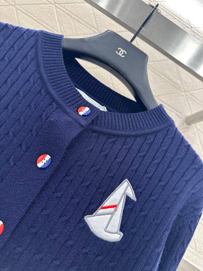 Fried Dough Twists Horizontal Bar Cardigan