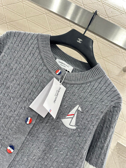 Fried Dough Twists Horizontal Bar Cardigan