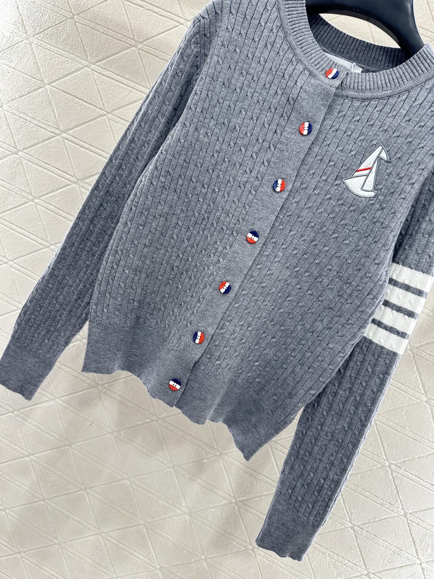 Fried Dough Twists Horizontal Bar Cardigan