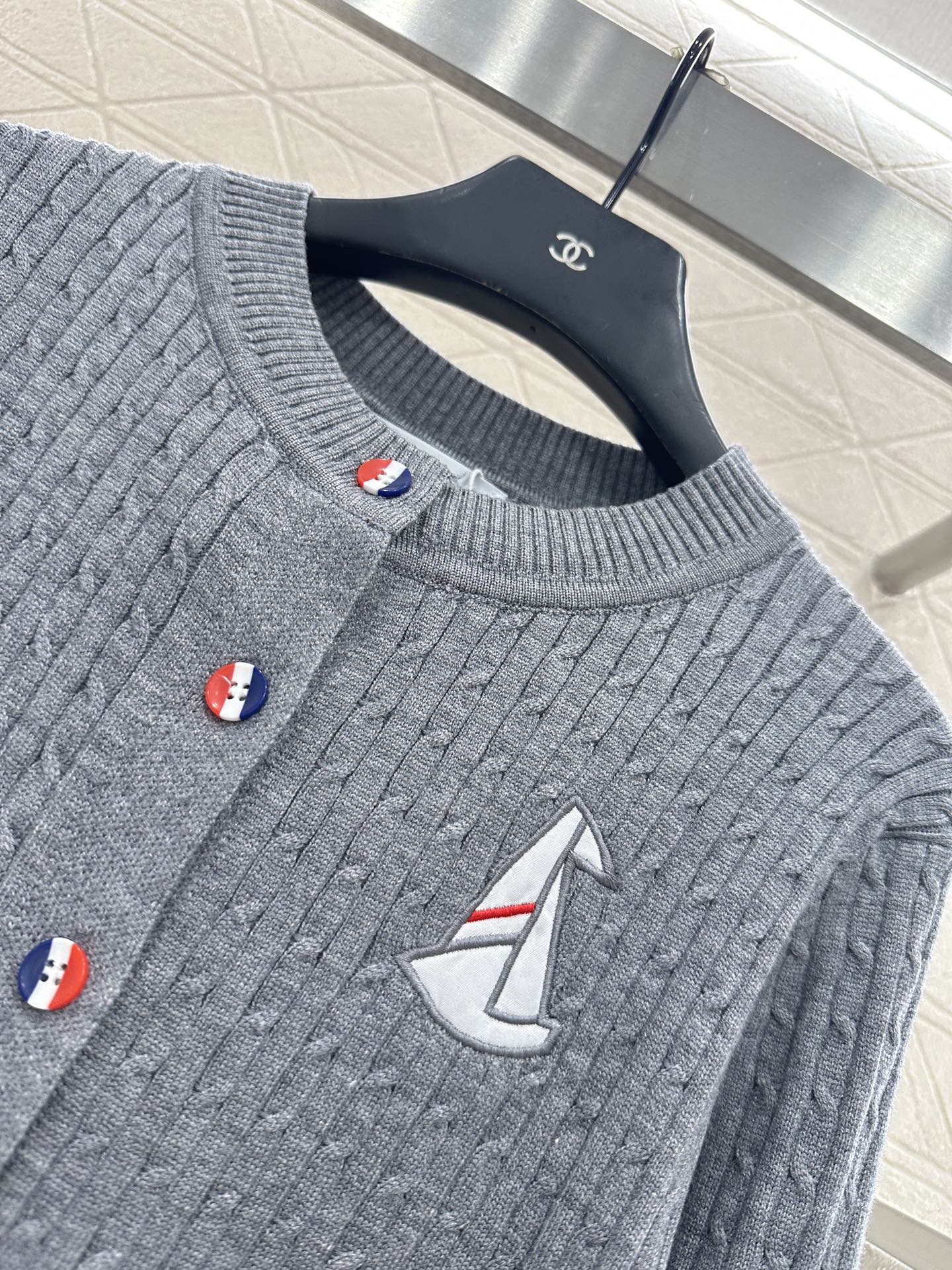 Fried Dough Twists Horizontal Bar Cardigan