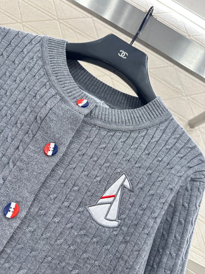 Fried Dough Twists Horizontal Bar Cardigan