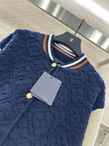 Zipper baseball color blocked jacket