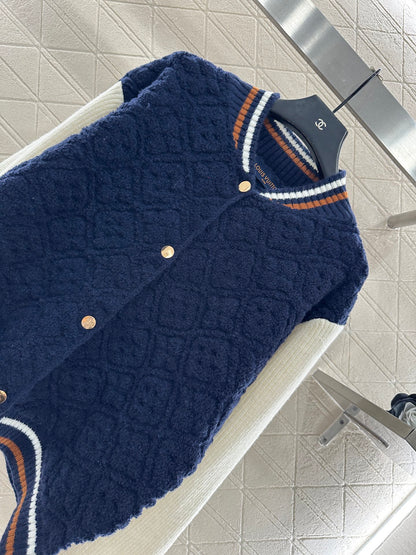 Zipper baseball color blocked jacket