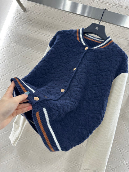 Zipper baseball color blocked jacket