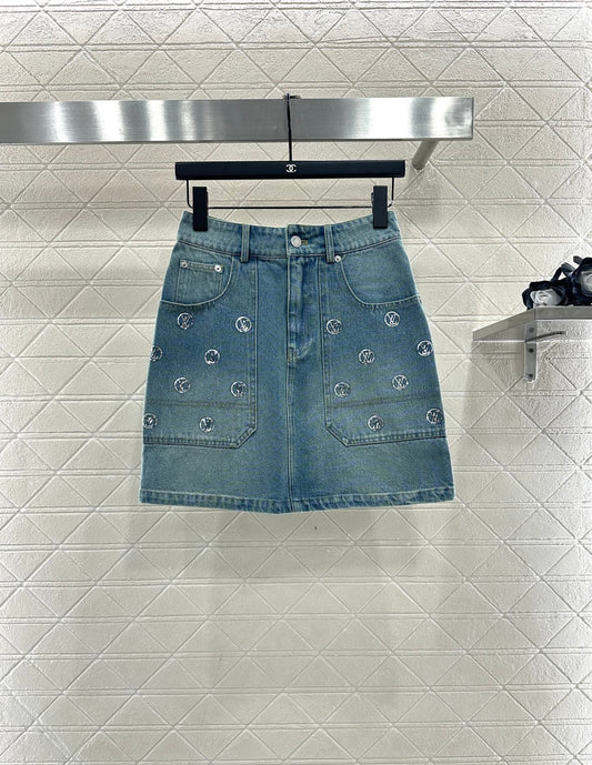 Embroidered bead skirt