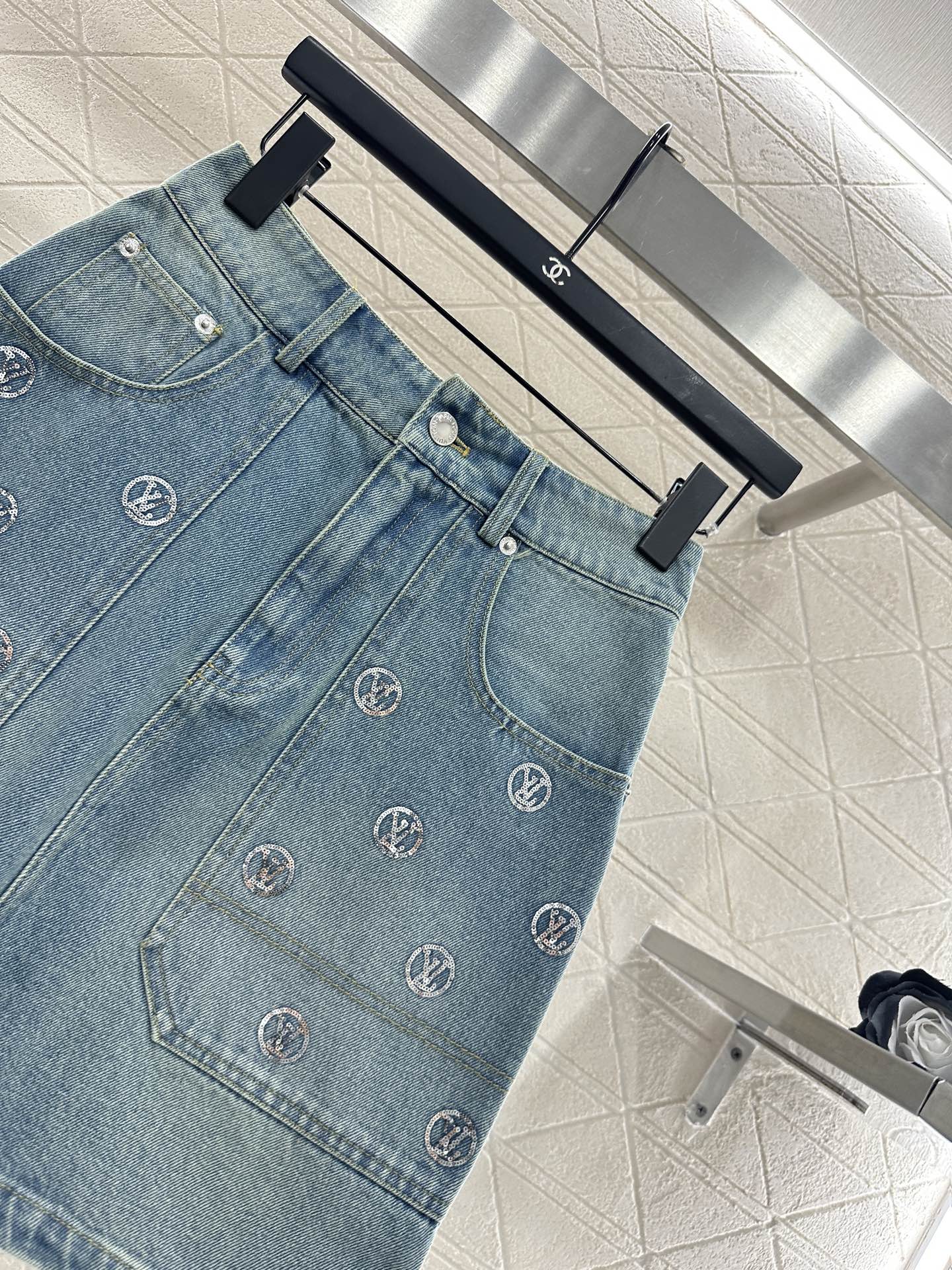 Embroidered bead skirt