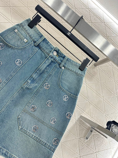 Embroidered bead skirt