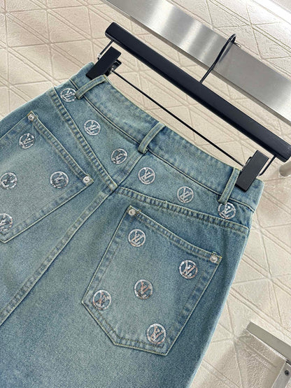 Embroidered bead skirt