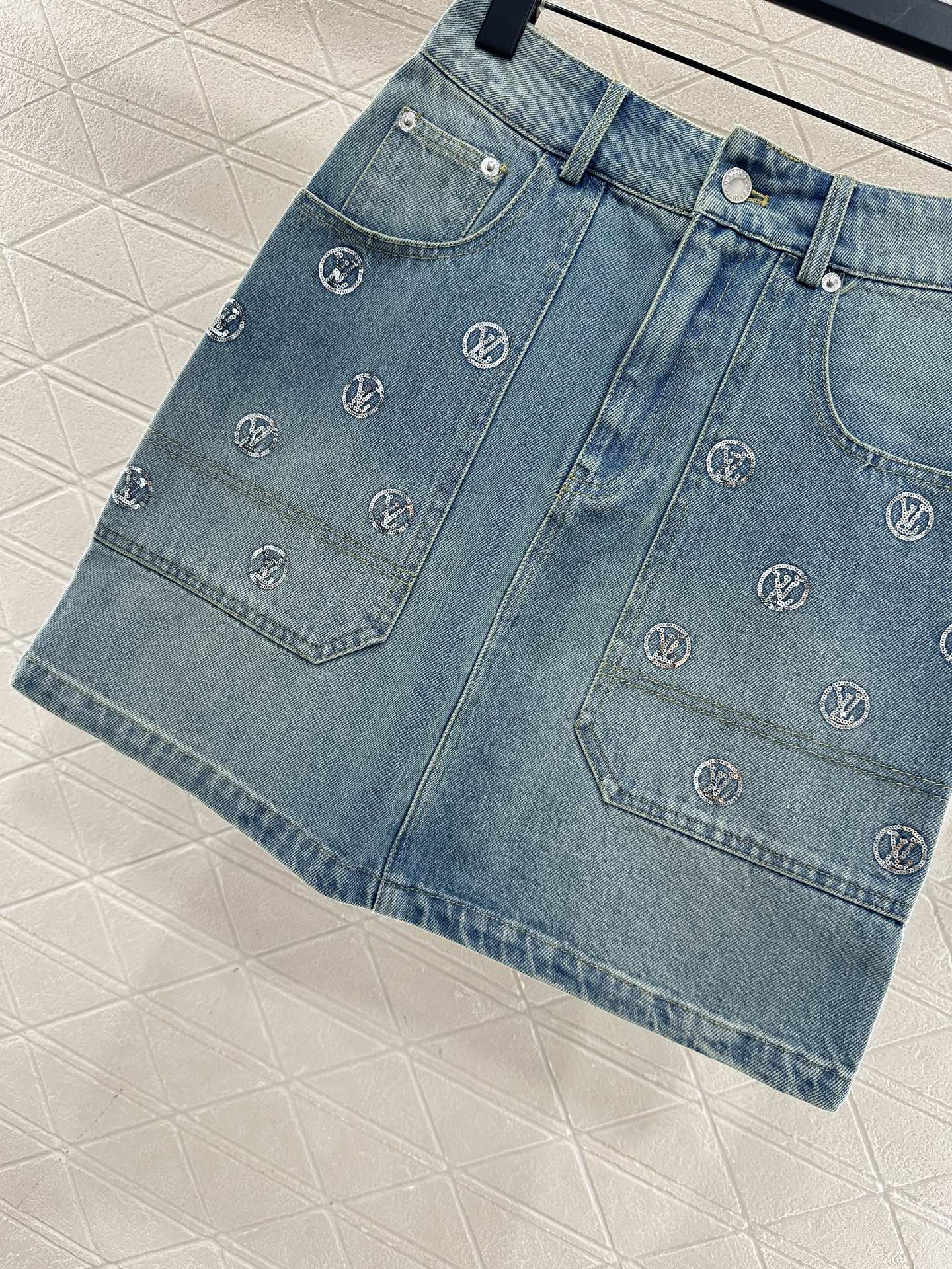 Embroidered bead skirt