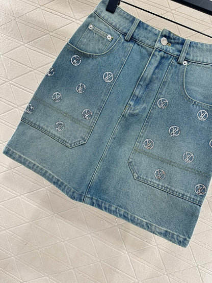 Embroidered bead skirt