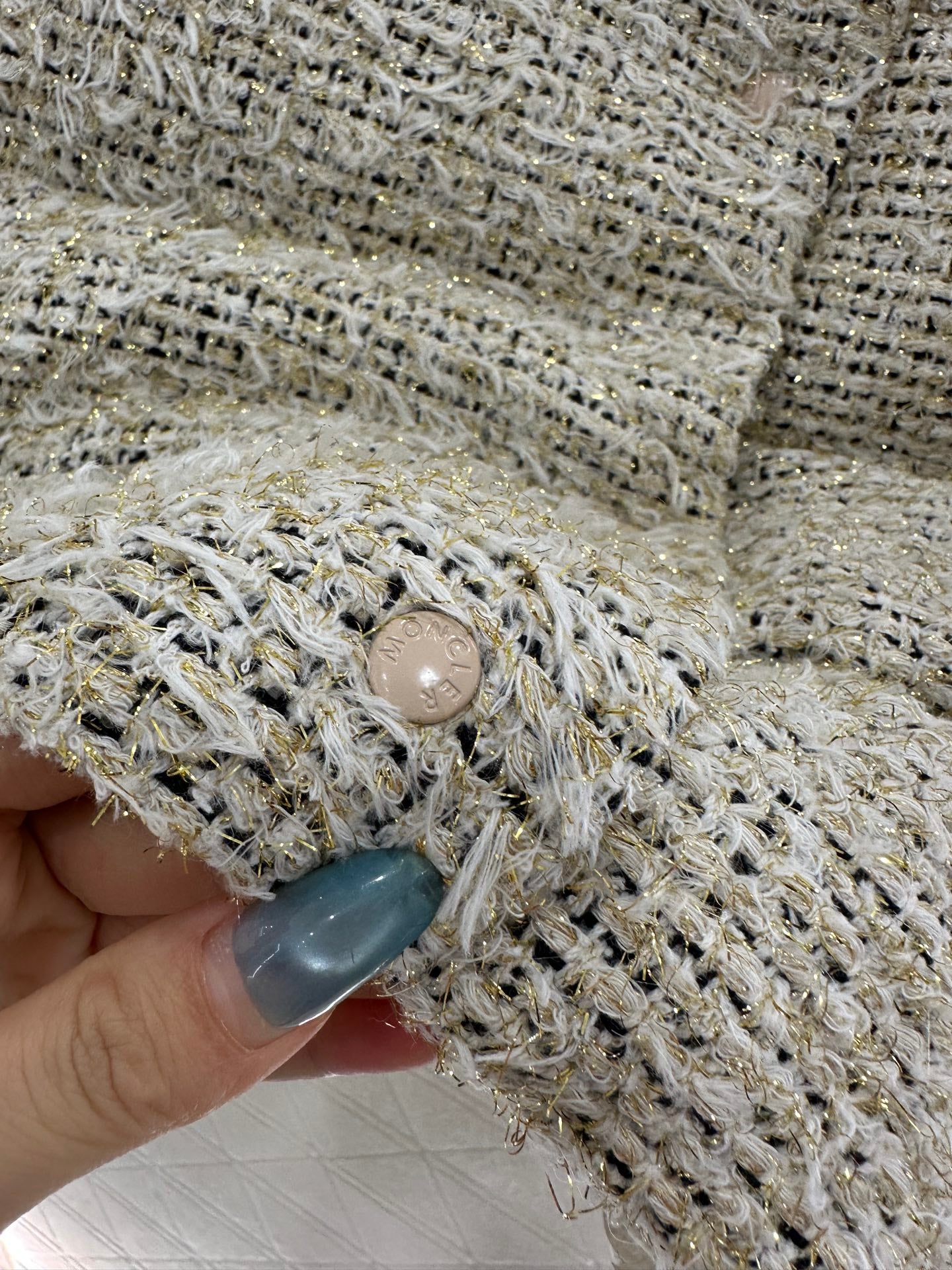 Knitted woolen down jacket